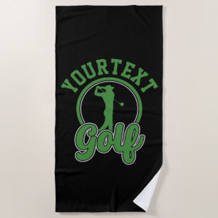 Toalha De Praia Golfe Personalizado ADICIONAR NOME Swing de Pro Go