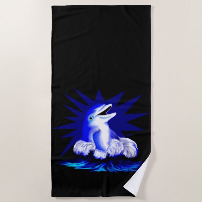 Toalha De Praia Golfinho sorridente (Frente)