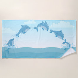 Toalha De Praia Golfinhos de Pulso Bonito