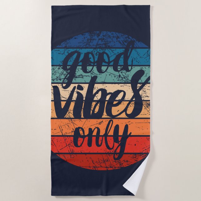 Toalha De Praia Good Vibes Only (Frente)