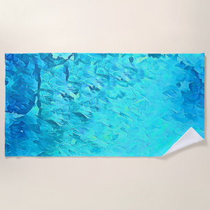 Toalha De Praia Gorgee Aquarela Tema Tropical Oceânica Design