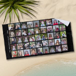 Toalha De Praia Grade de Colagem de Fotos Quadrada 45 com Texto -<br><div class="desc">Use 45 fotos SQUARE para criar uma colagem pessoal de fotos. Este layout moderno e limpo inclui um bloco de texto em uma fonte san serif para adicionar um nome de família ou um nome. A cor de fundo pode ser alterada na área personalizar. ***Para obter melhores resultados para este...</div>