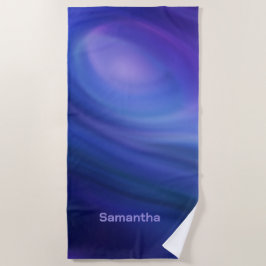 Toalha De Praia Gradiente de Ombre Azul Roxo