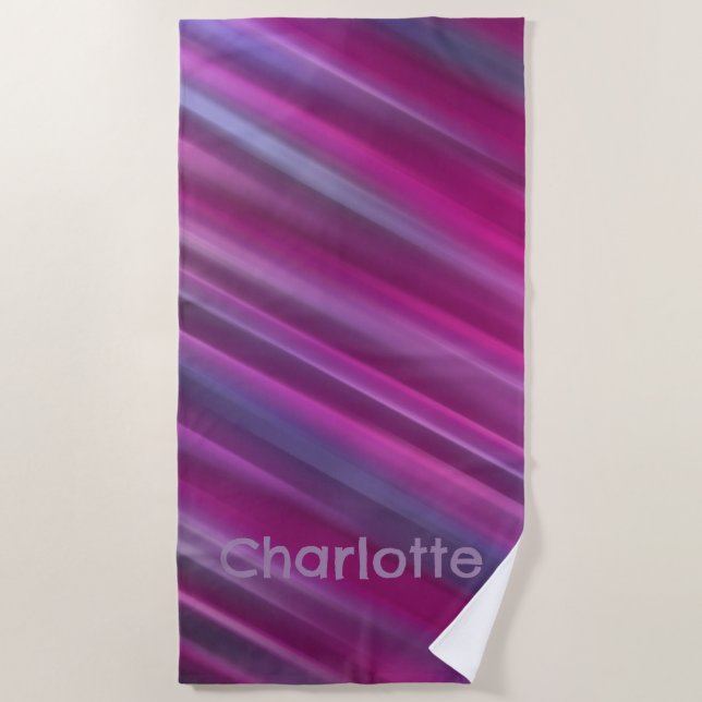 Toalha De Praia Gradiente de Ombre Rosa (Frente)