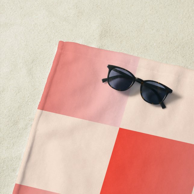 Toalha De Praia Gradiente de Pêssego Coral Verificado (In Situ)