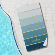 Gradiente de Teal Elegante com Listras Douradas