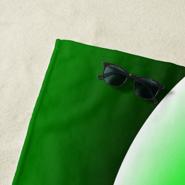 Toalha De Praia Gradiente Espiral Branco Verde (In Situ)