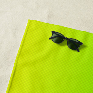 Toalha De Praia Gradiente verde e amarelo de neon