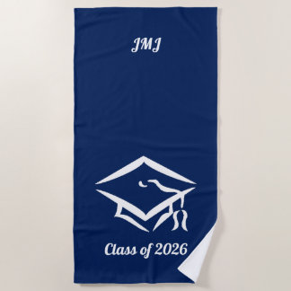 Toalha De Praia Graduation Class of 20?? BLUCLWHT Custom Year Name