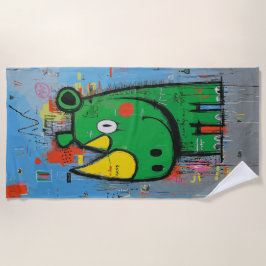 Toalha De Praia Graffiti Rhino Street Art Character