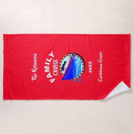 Toalha De Praia Gráfico Personalizado do Cruzeiro das Férias Famil