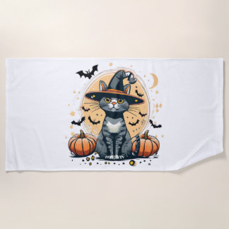 Toalha De Praia Gráficos bonitos para gatos cercados