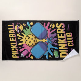 Toalha De Praia Grafite do Clube de Dinkers Pickleball Pickleball