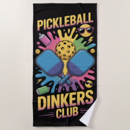 Toalha De Praia Grafite do Clube de Dinkers Pickleball Pickleball
