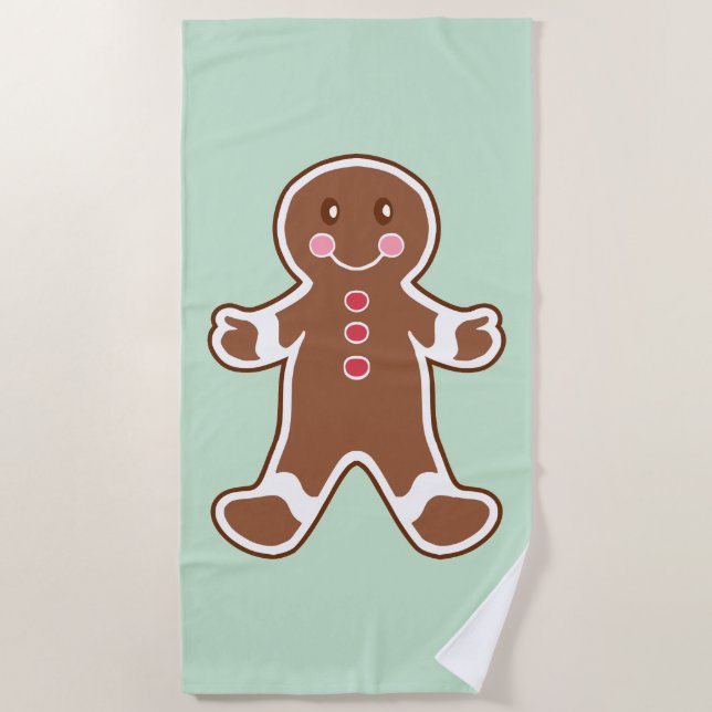 Toalha De Praia Grande Gingercake Cookie Towel Gift (Frente)