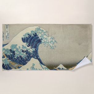 Toalha De Praia Grande Onda na Costa de Kanagawa por Hokusai