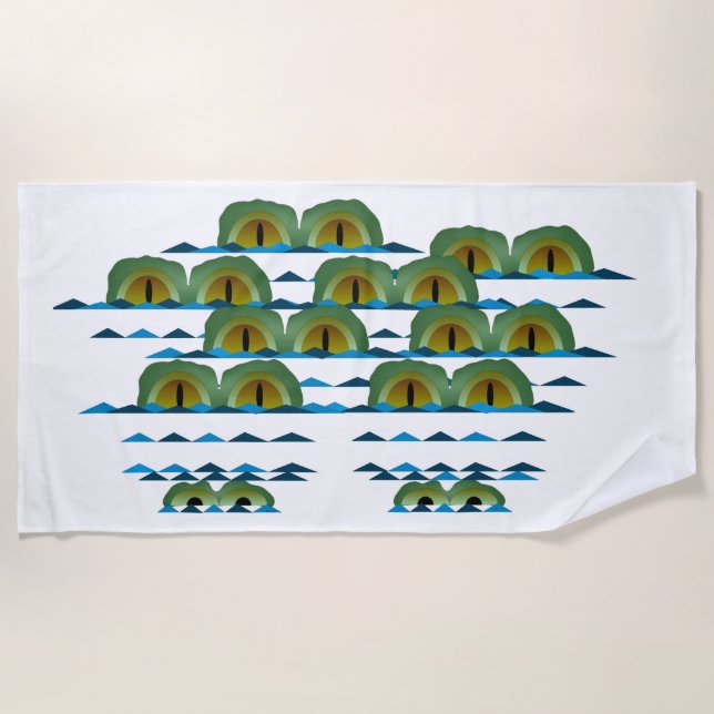 Toalha De Praia Grande Torre Croc Beach (Frente)