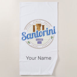 Toalha De Praia Grécia Santorini Vintage Ilha das Cíclades Egeu