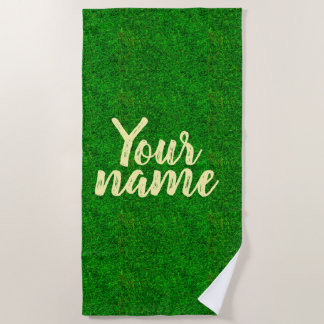 Toalha De Praia Green grass texture from a soccer field