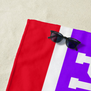 Toalha De Praia Greve de Corrida de PICKLEBALL Vermelha e Brilhant