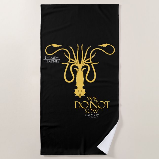 Toalha De Praia Greyjoy Sigil - Nós Não Fazemos Sow (Frente)