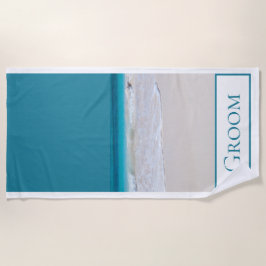 Toalha De Praia Grooms White Sandy Beach Towel