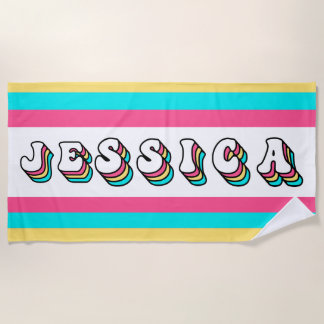 Toalha De Praia Groovy Personalised Beach Towel