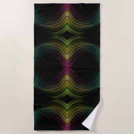 Toalha De Praia Groovy Psychedelic Pattern Abstrato Art Colorido
