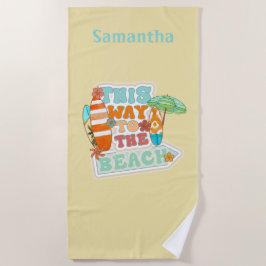 Toalha De Praia Guarda-chuva de prancha de surf personalizado Toal