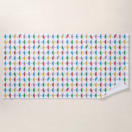 Toalha De Praia Guarda-chuvas na chuva