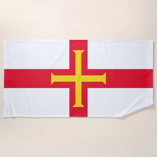 Toalha De Praia Guernsey Flag (Frente)