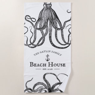 Toalha De Praia Guias Tentativas Octopus Themed Beach House