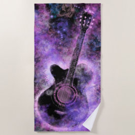Toalha De Praia Guitar Music Beach Towel
