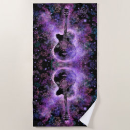 Toalha De Praia Guitar Music Beach Towel