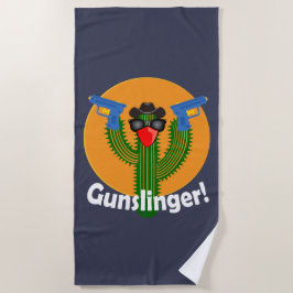 Toalha De Praia Gunslinger Cactus Design - Beach Towel