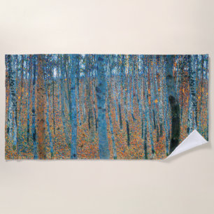 Toalha De Praia Gustav Klimt Beech Tree Grove