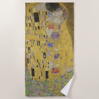 Toalha De Praia Gustav Klimt O Beijo