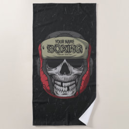 Toalha De Praia Gym de Boxer Personalizado do Skeleton Boxer 