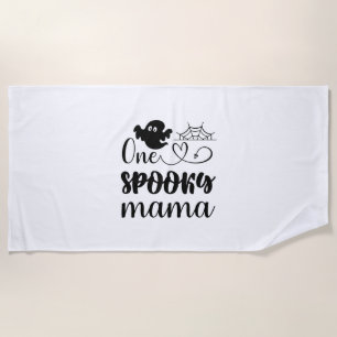 Toalha De Praia Halloween One Spooky Mama Birthday