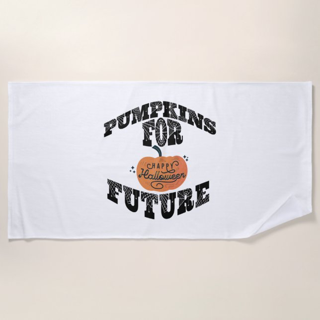 Toalha De Praia Halloween Pumpkin Halloween (Frente)