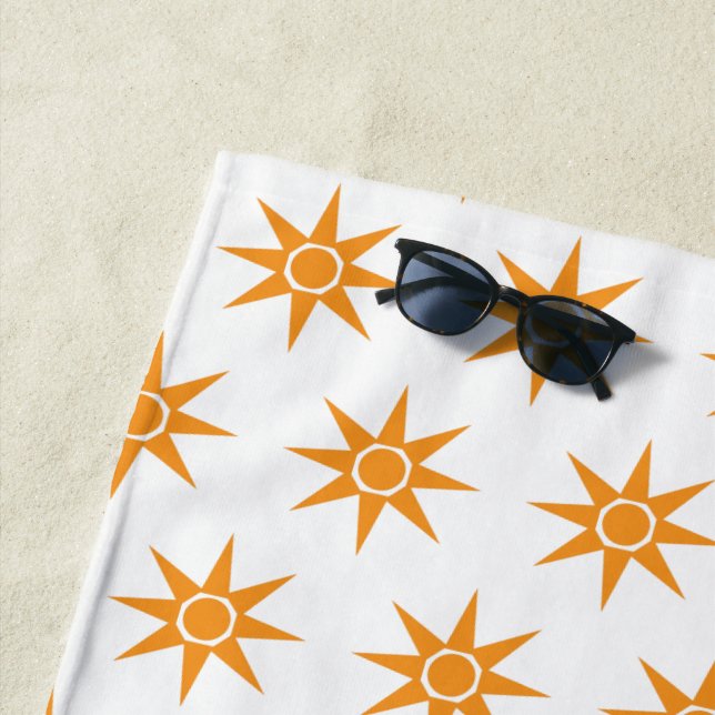 Toalha De Praia Happy Positive Magic Sun Pattern Beach Towel (In Situ)