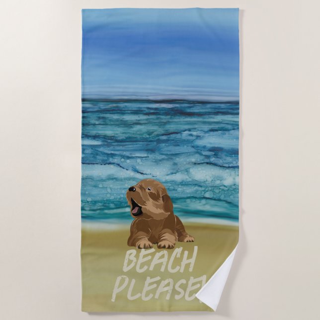 Toalha De Praia Happy Puppy Beach Towel (Frente)