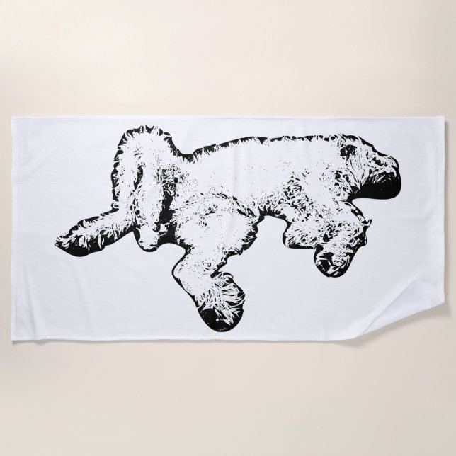Toalha De Praia Happy Spinone Ink Beach Towel (Frente)