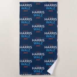 Toalha De Praia Harris Walz 2024 para Presidente