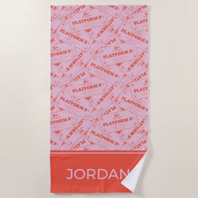 Toalha De Praia HARRY POTTER™ | Bilhetes de comboio Platforn 9 3/4 (Frente)