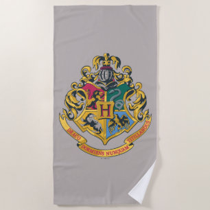 Toalha De Praia Harry Potter Brasão de Hogwarts - Cor Completa