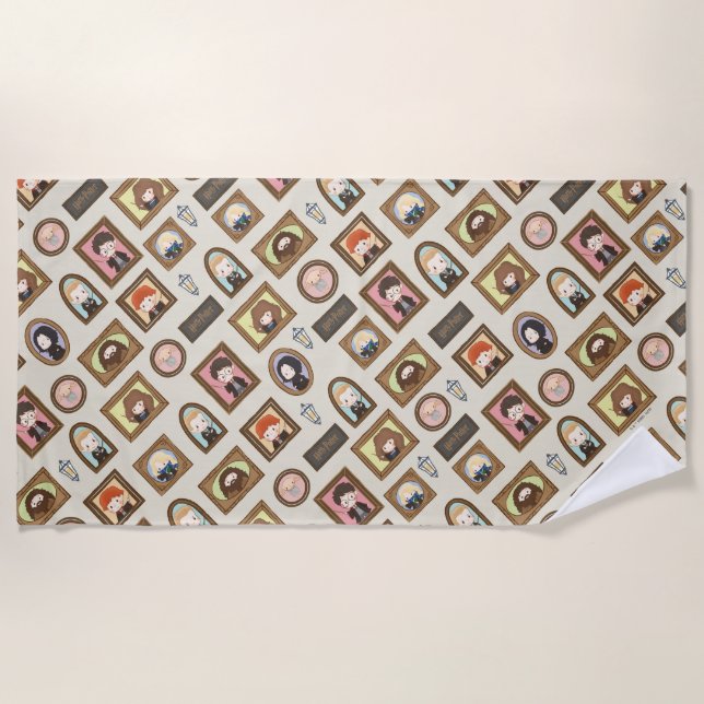 Toalha De Praia HARRY POTTER™ Chibi Picture Frame Patterno (Frente)