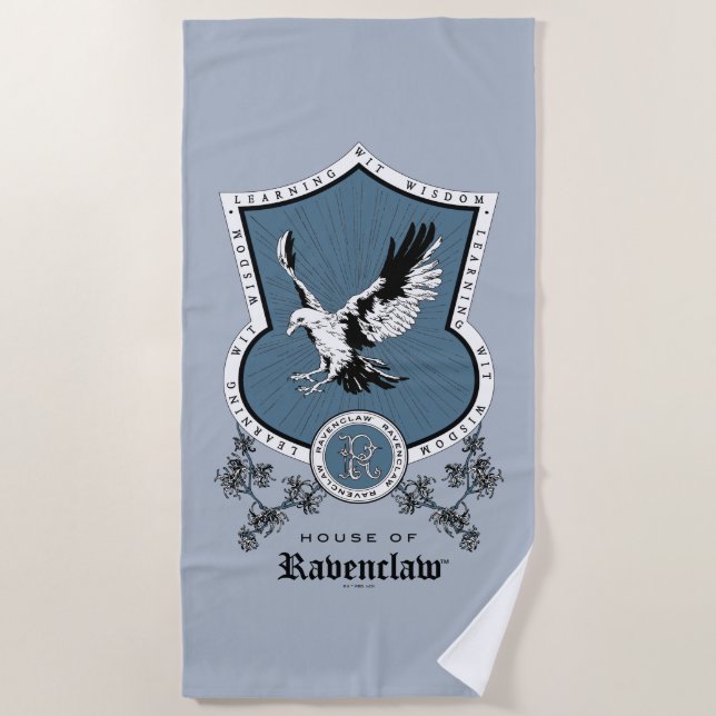 Toalha De Praia HARRY POTTER™ | Desenho Delicado RAVENCLAW™ Crest (Frente)