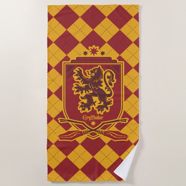 Toalha De Praia Harry Potter | Gryffindor QUIDDITCH™ Crest (Frente)
