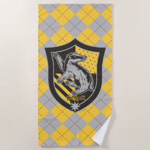 Toalha De Praia Harry Potter   Hufflepuff House Pride Crest